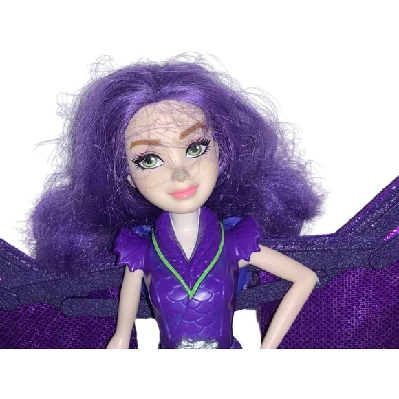 Disney Descendants Winged Mal Doll 12" Poseable Purple Hair & Dress Collectible - Picture 2 of 5